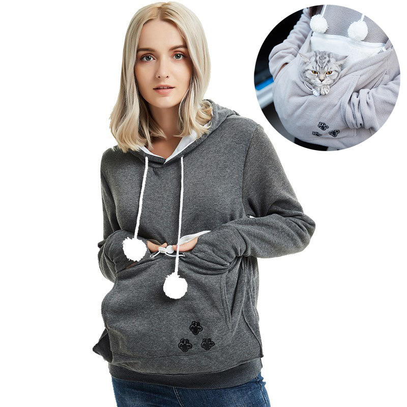 Adorable Hoodies with Pet Pocket for Women - Winter Collection