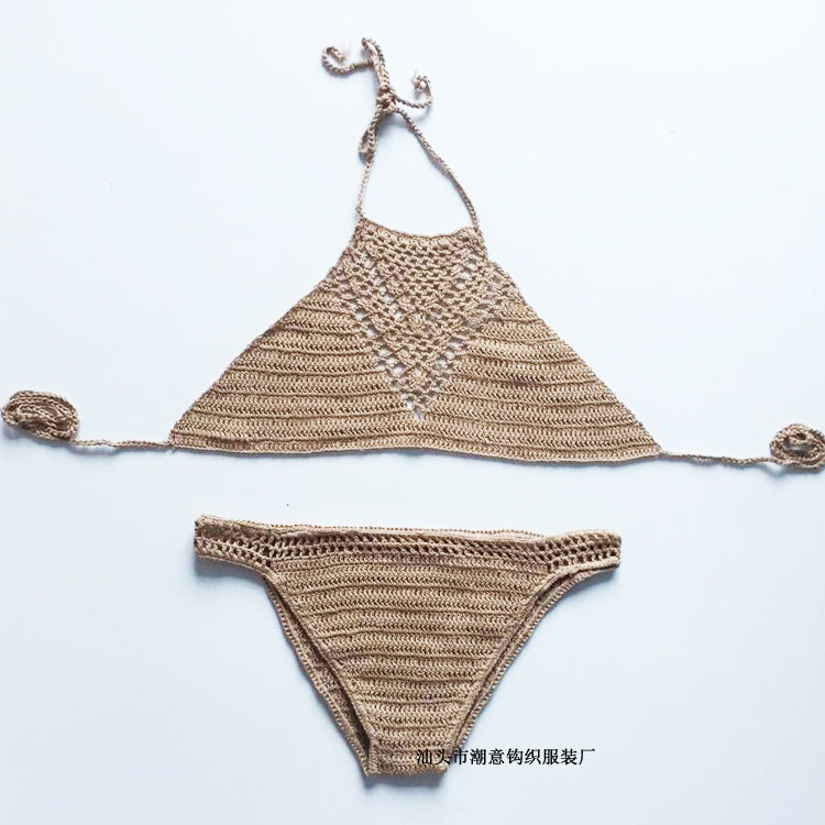 Professional Europe Hand-Woven Hook Sexy Beach Bikini - Premium Construction (Detailed Measurements)
