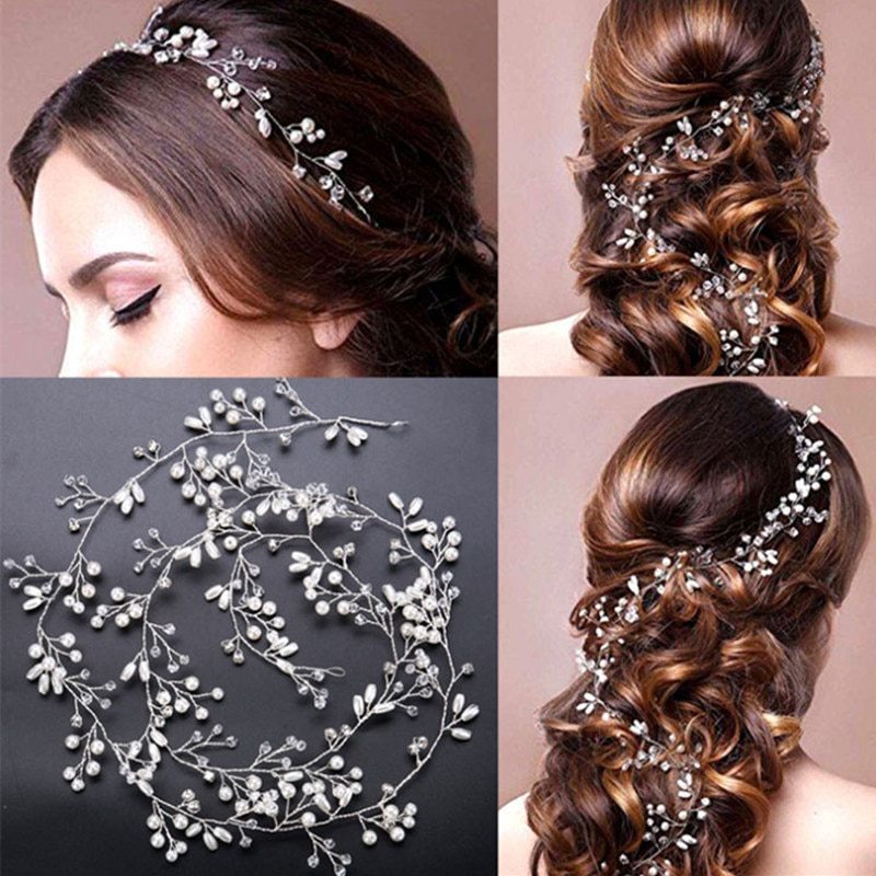 Accessoires pour cheveux de mariage Accessoires pour cheveux en perles de cristal