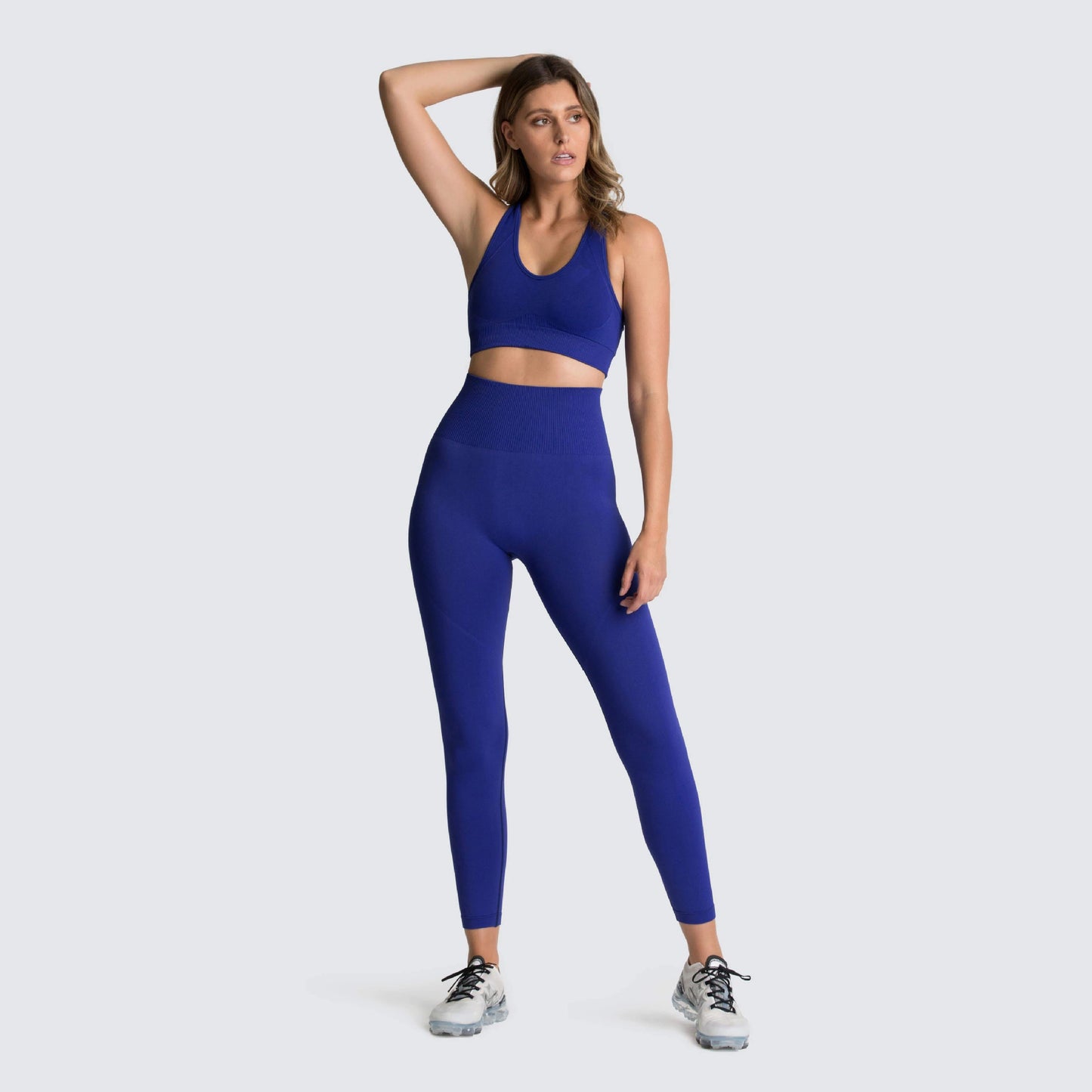 Sömlös gym Set Nylon kvinna Sportskläder