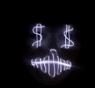LED-partymask för amerikanska dollar