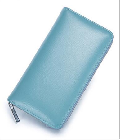 Portefeuille Rfid en cuir véritable de vache pour hommes, nombreux départements, 36 fentes, porte-carte, poche pour téléphone portable, pochette longue