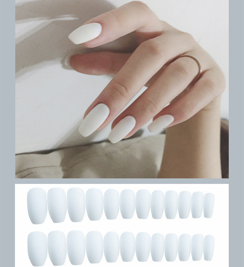 Frosted Ballet Press-On Nails Complete Kit - 24 Pieces | Professional Application Set