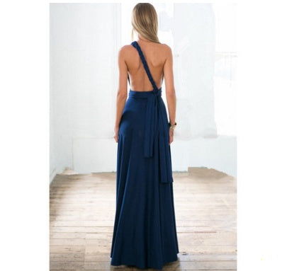 Robe Maxi Boho Convertible à Bandage pour Femmes