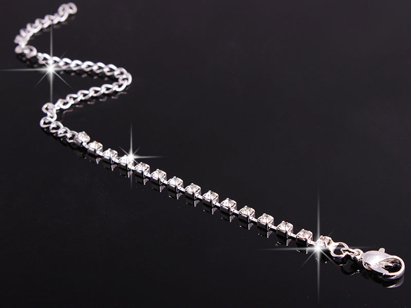 4-delat halsbandset med strass, örhängen, ring och armband, modesmycken för kvinnor