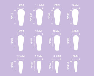 Professional Soft Plastic Nails - 18g 24 Pieces Blue Purple Pink | Wearing Finished False Nails