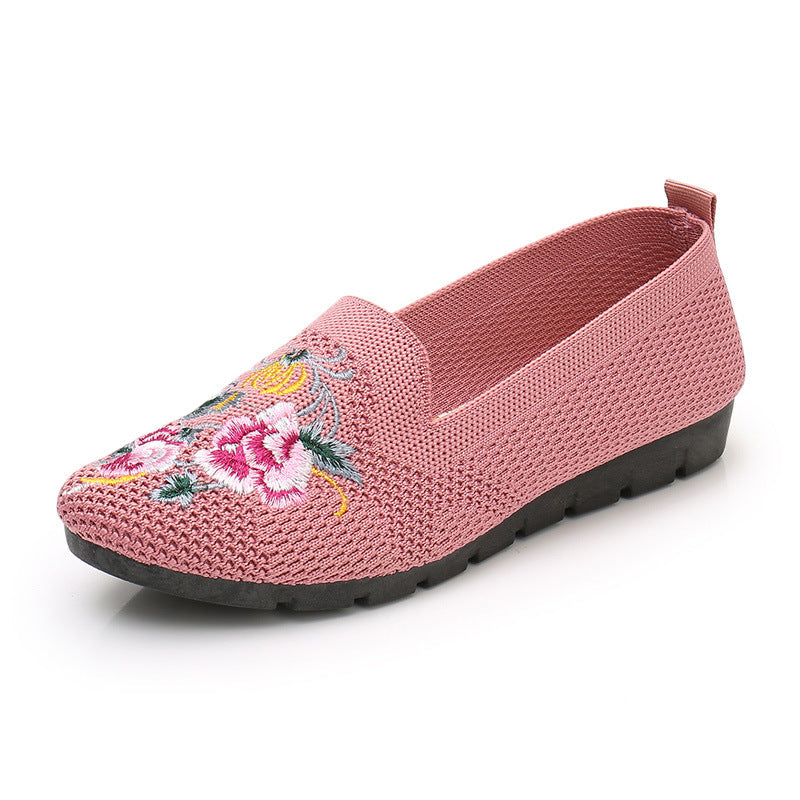 Embroidered Flying Woven Shoes - Breathable Mesh Footwear - Artisan Collection