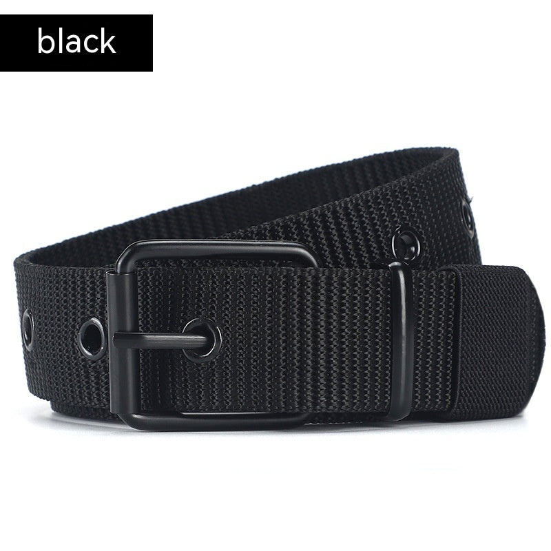 Lengthened Porous Pin Buckle Canvas Belt Universal - Inclusive Comfort