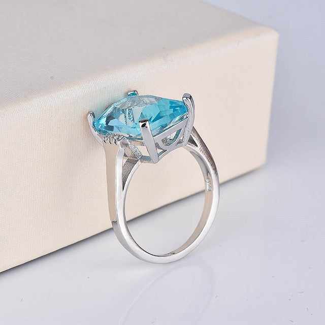 C it all Light Blue Paraiba Gemstone Ring – US 5-11