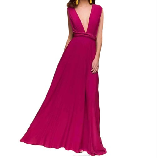 Robe Maxi Boho Convertible à Bandage pour Femmes
