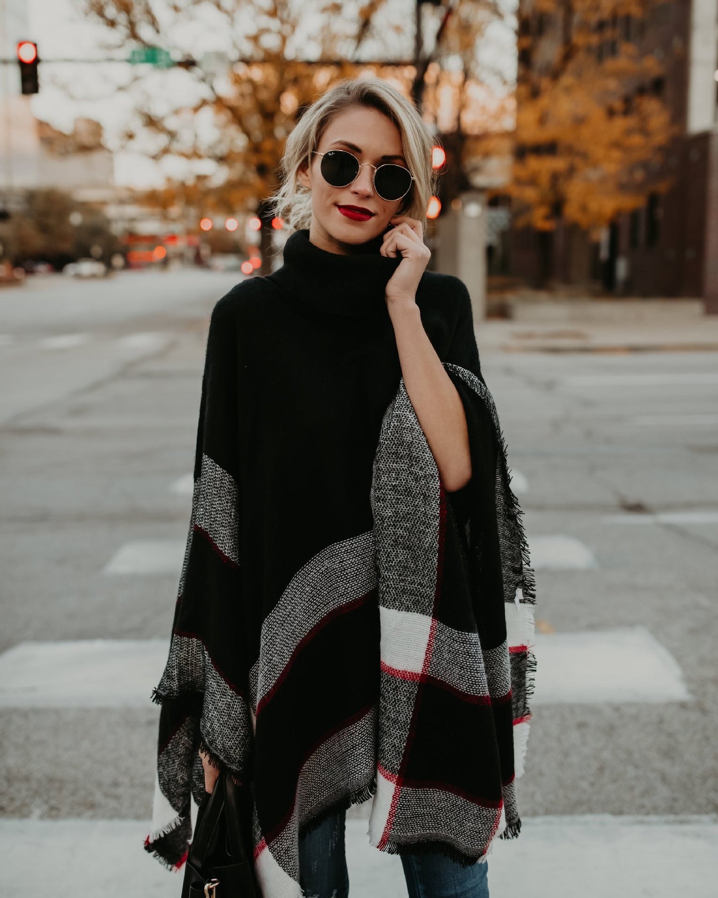 Stylish Cape Turtleneck Sweater - Warmth and Style Combined