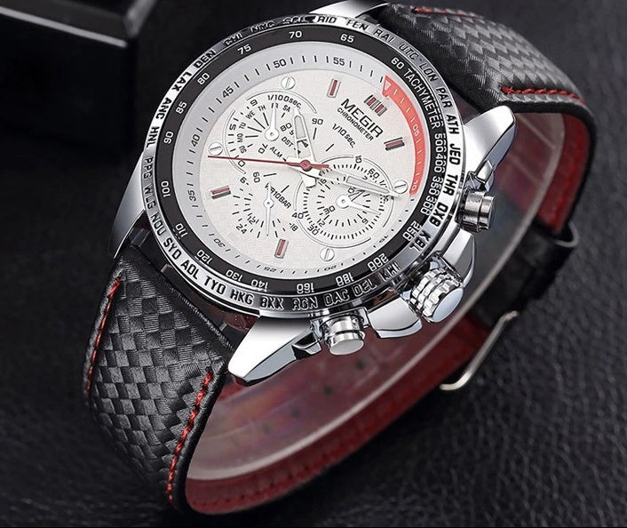 Original 1010 Leather Strap 3ATM Waterproof Quartz Luxury Business Mens Watches