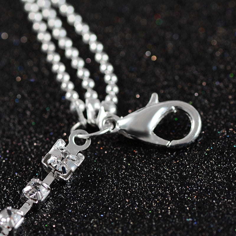 HHYDE 1PC Flerlager Kristall Vristfot Kedja Sommararmband Charm Vristfot Strandfot Bröllop Smycken Present Enkelbandje