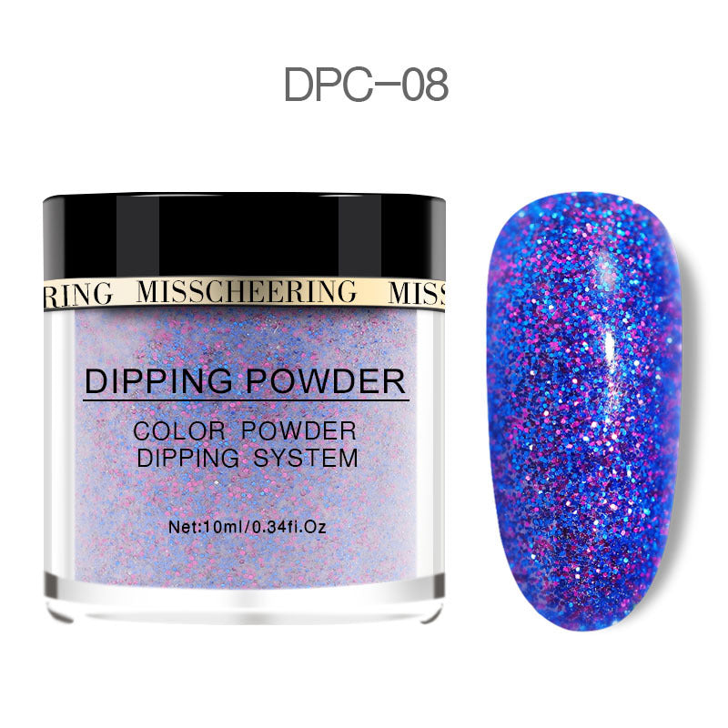 Professional Laser Glitter Nail Powder - Holographic Dip System | Long-Lasting Formula