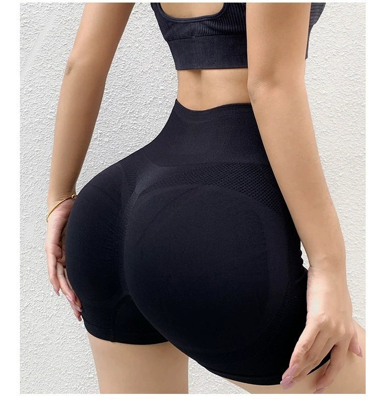 Fitness Yoga Shorts Pants Butt Lifting Seamless Leggings Women Gym - Athletic Enhancement