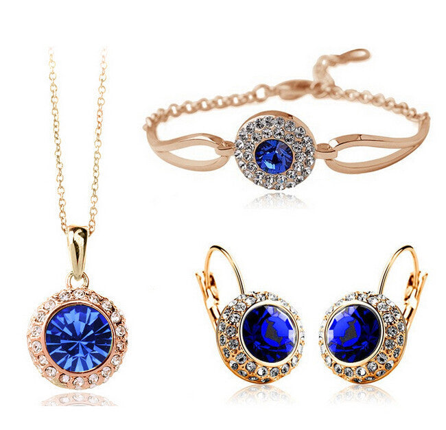 Elegant Jewelry Set - Golden Fruit Green