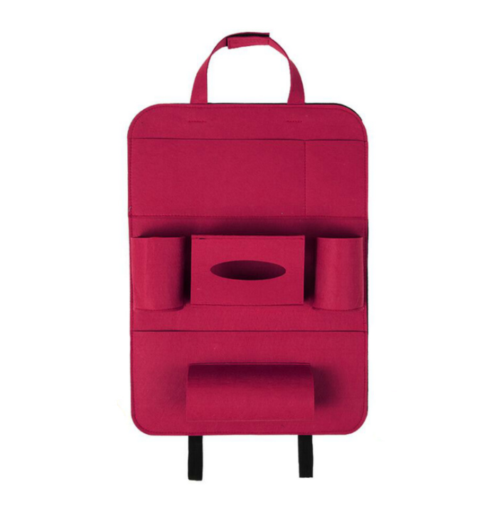 Auto Bil Baksäte Organizer Bil-Styling Hållare Multi-Pocket Seat Ull Filt Förvaring Multifunktion Fordonstillbehör Väska