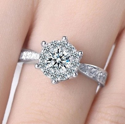 C it all Eight Heart Arrow Zircon Engagement Ring – Sterling Silver