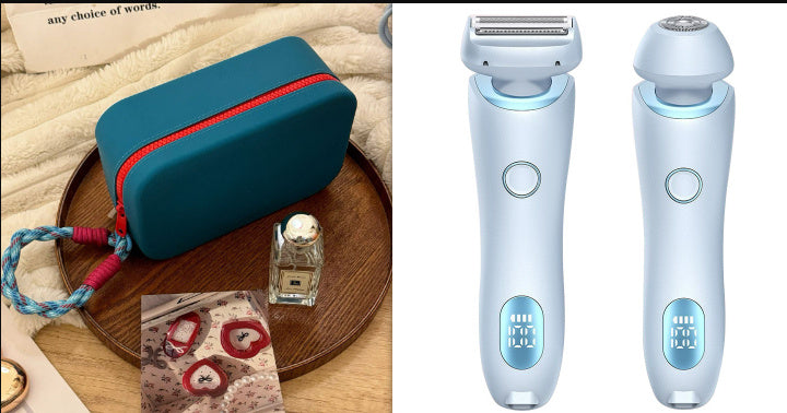 2 i 1 hårborttagning epilator USB uppladdningsbar trimmer kvinnor kroppsrakhyvel ansikte ben armhåla bikini hand blygd rakapparat hårborttagare