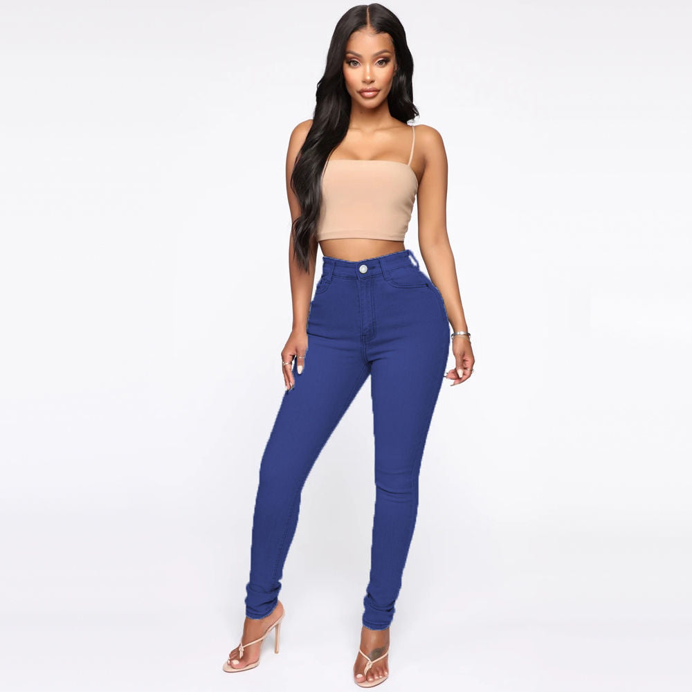 Slimming Jeans Pants For Women High Waist Trousers With Pockets - Sculpting Confidence