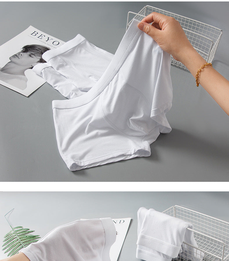 Light-colored Youth White Underwear Men's Boxer