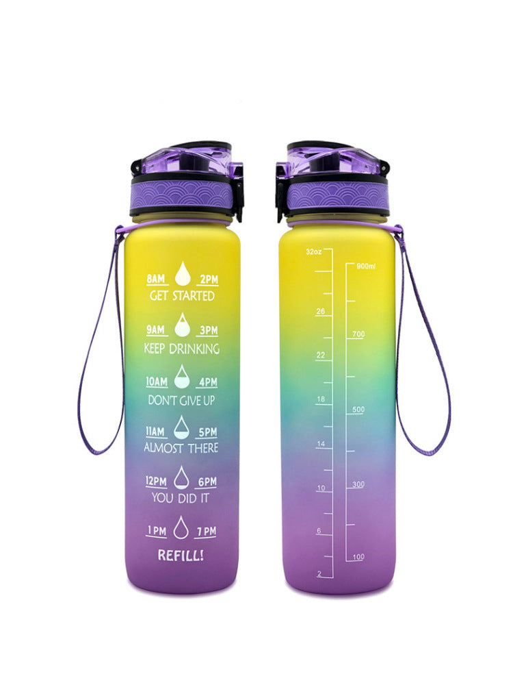 Professional Transparent Sports Bottle - Tritan + PP Construction (1000ml, BPA-Free, 29.5x7.5cm, 200g)