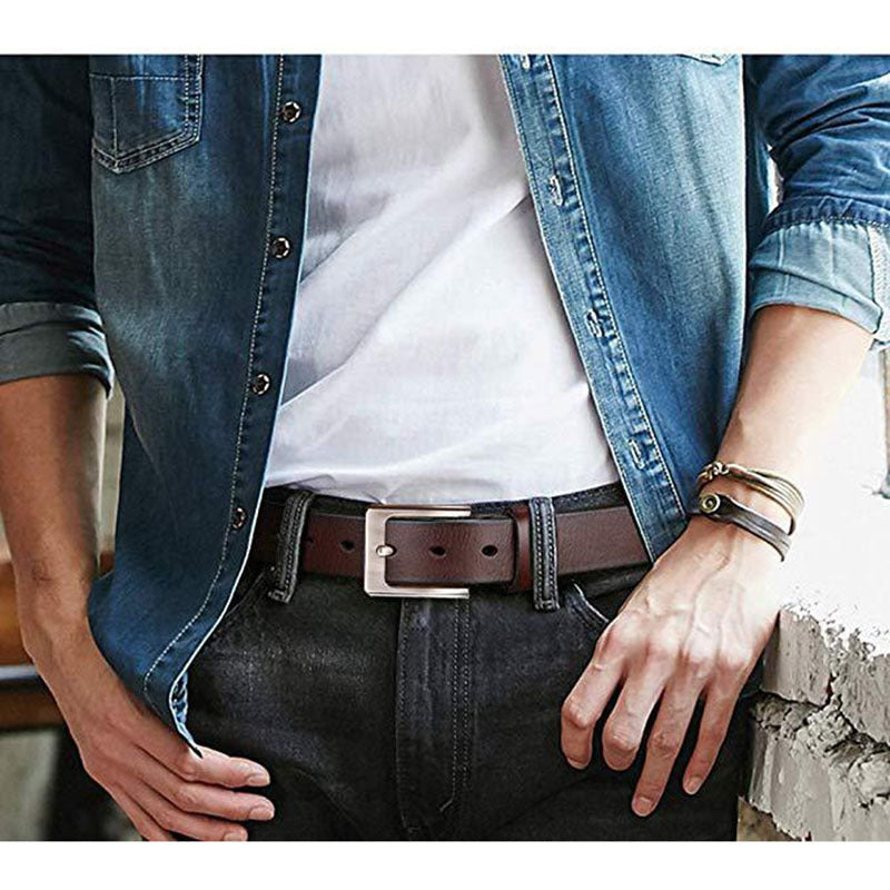 Men's Casual Wild Two-Layer Leather Belt - Adventurous Freedom