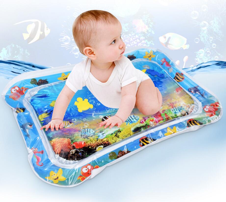 Tapis d'eau gonflable pour bébé, tapis d'eau de plage d'été pour nourrissons, coussin d'eau pour nourrissons, tout-petits, activités d'été, jouets, oreillers pour bébé