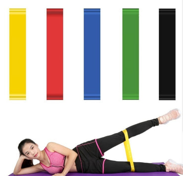 Professional Natural Latex Resistance Loop Bands - Premium 60cm x 5cm Tension Rings (5-Piece Complete Set)
