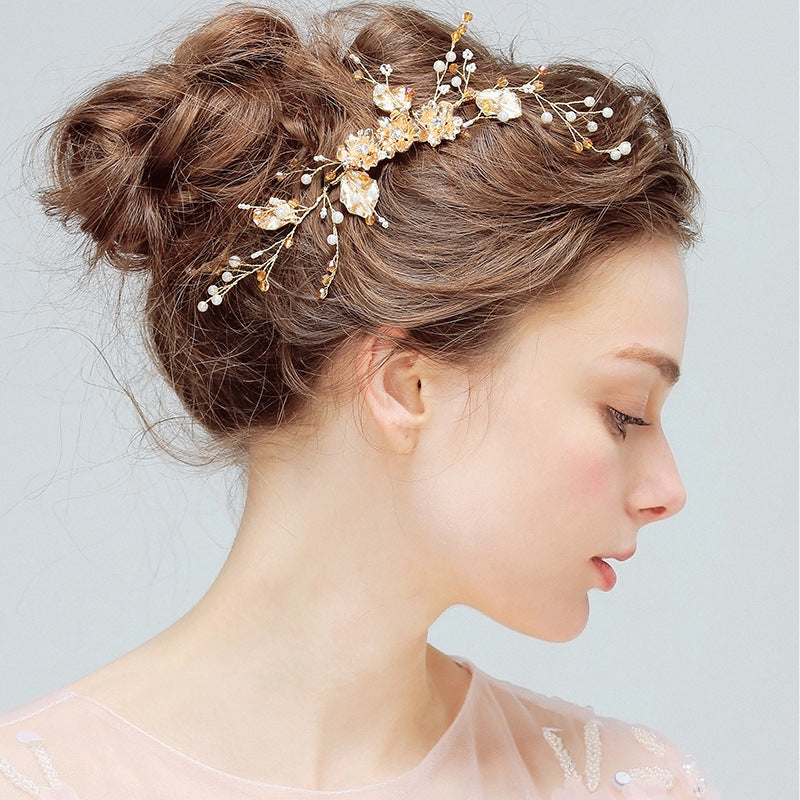 YS803 Crystal Diamond Wedding Comb - Handmade Jewelry Accessory