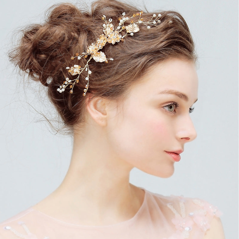 YS803 Crystal Diamond Wedding Comb - Handmade Jewelry Accessory