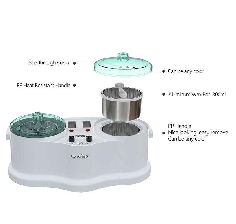 Hair Removal Wax Machine - ABS+PS Professional AC-Powered White System