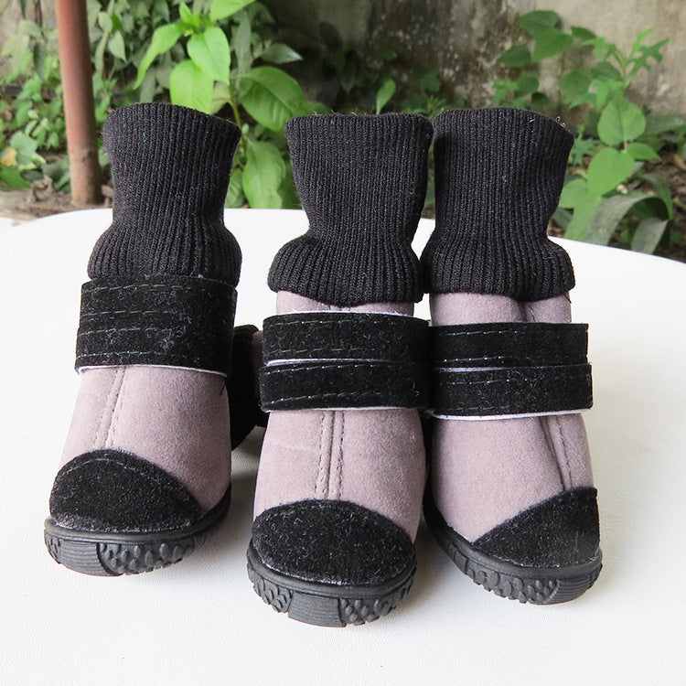 Chaussures montantes en coton pour chien