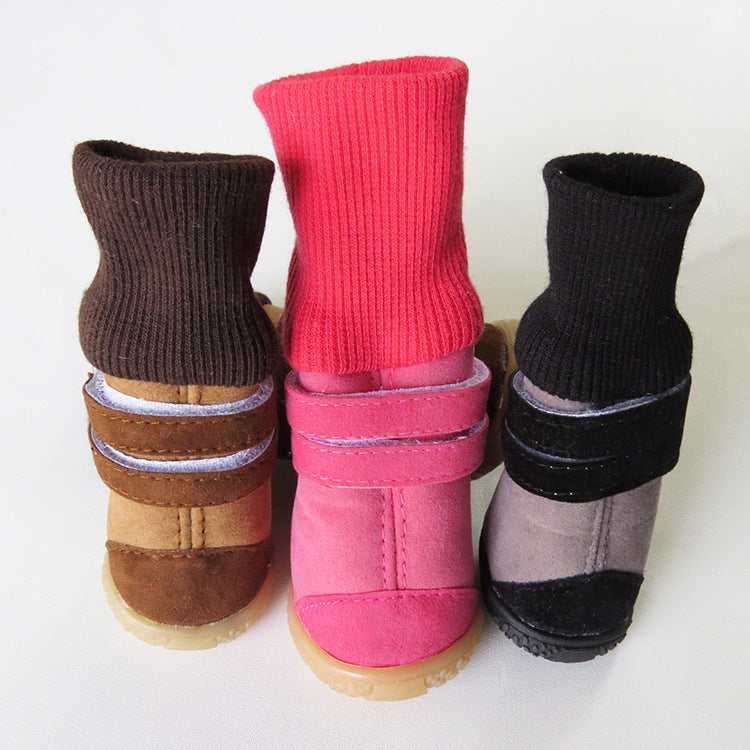 Chaussures montantes en coton pour chien