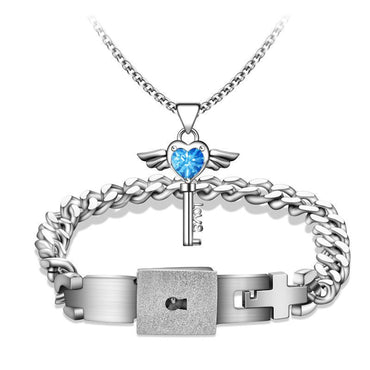 Concentric Lock Bracelet & Necklace Set - Premium Quality