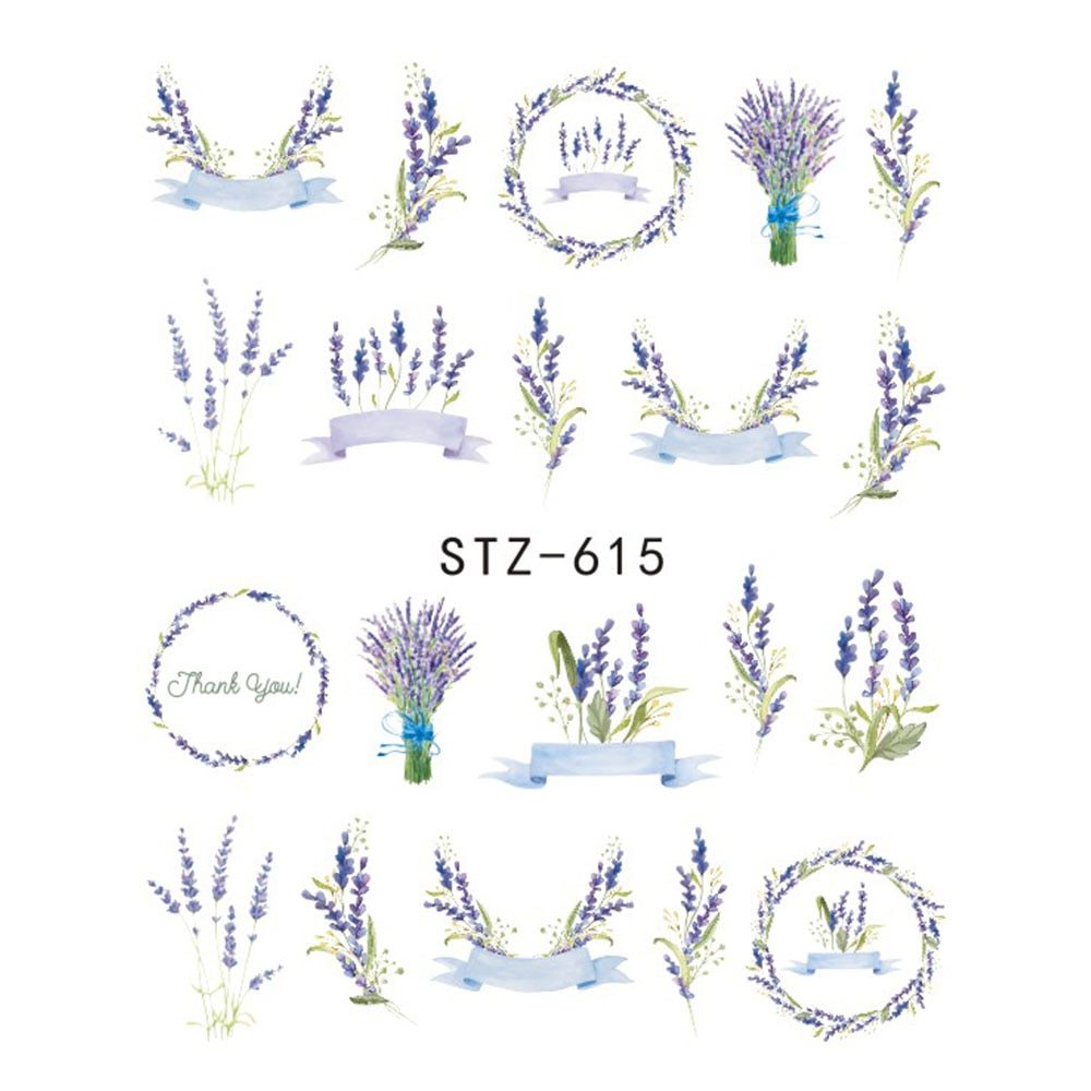 1 st nagelklistermärken fjäril blomma vattenöverföringsdekaler för nagelkonstdekoration tatuering manikyr wraps verktyg spets JISTZ508