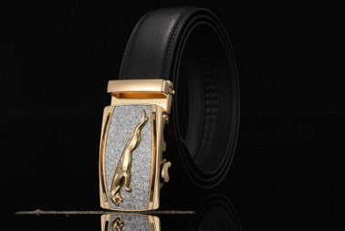 Men's Leather Two-Layer Business Korean Classic Suit Belt - Professional Durability