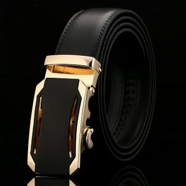 Men's Leather Two-Layer Business Korean Classic Suit Belt - Professional Durability