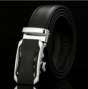 Men's Leather Two-Layer Business Korean Classic Suit Belt - Professional Durability