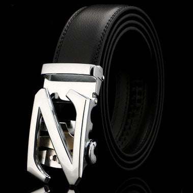 Men's Leather Two-Layer Business Korean Classic Suit Belt - Professional Durability