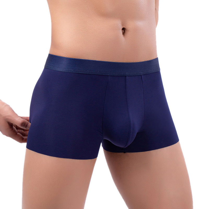 Ice Silk Underwear Herr Casual Cut Boxers Sömlösa Tight Fit Och Bekväma Modal Medelhöga Byxor