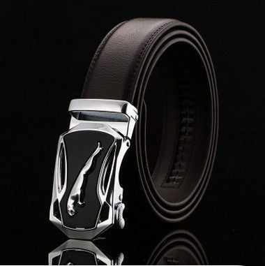 Men's Leather Two-Layer Business Korean Classic Suit Belt - Professional Durability