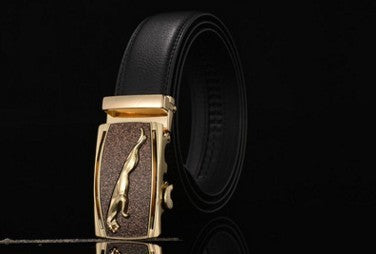 Men's Leather Two-Layer Business Korean Classic Suit Belt - Professional Durability
