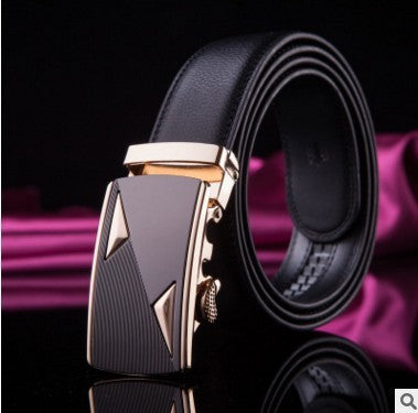 Men's Leather Two-Layer Business Korean Classic Suit Belt - Professional Durability