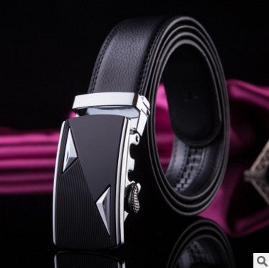 Men's Leather Two-Layer Business Korean Classic Suit Belt - Professional Durability