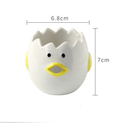 Cute Chicken Ceramic Egg White Separator Kitchen Accessories Practical Egg