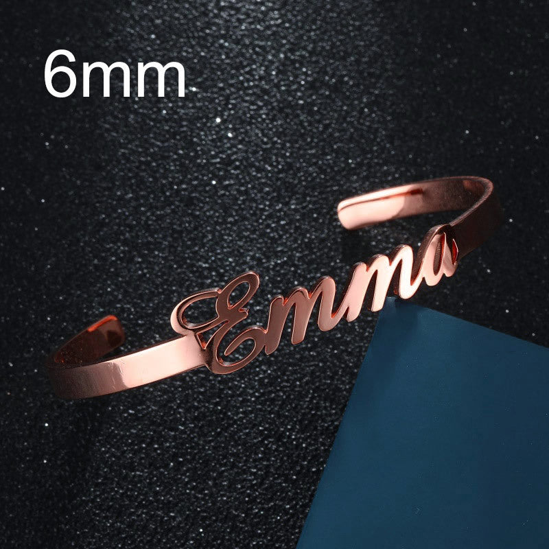 Electroplated English Alphabet Bracelet