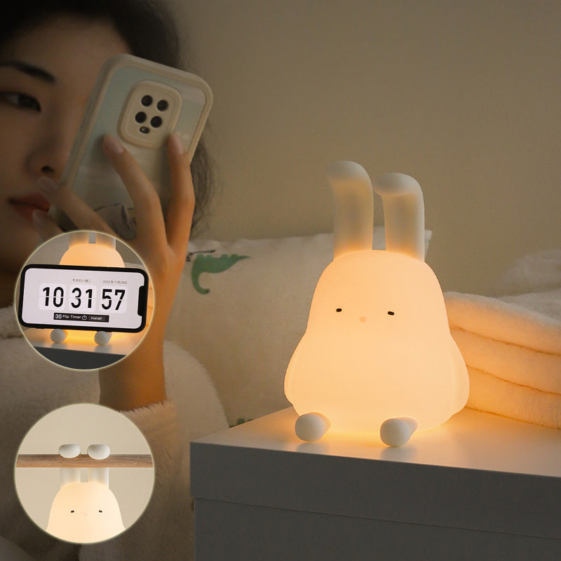 Lumière d'ambiance lapin mignon, veilleuse Led douce à intensité variable, cadeau pour bébé petite amie, veilleuses pour enfants, décoration de chambre d'enfants
