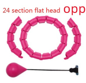 Professional Adjustable Smart Hula Hoop - ABS No-Fall Technology (18/21/24 Knots, Pink/Purple)