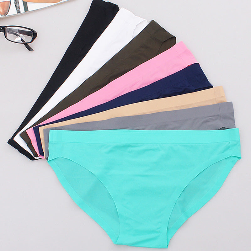 Men's One Piece Ice Silk Triangle Seamless Underwear
